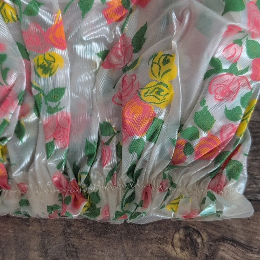 60s 70s Vintage Rare Pink Floral Cosmetic Toiletry Set Organizer New